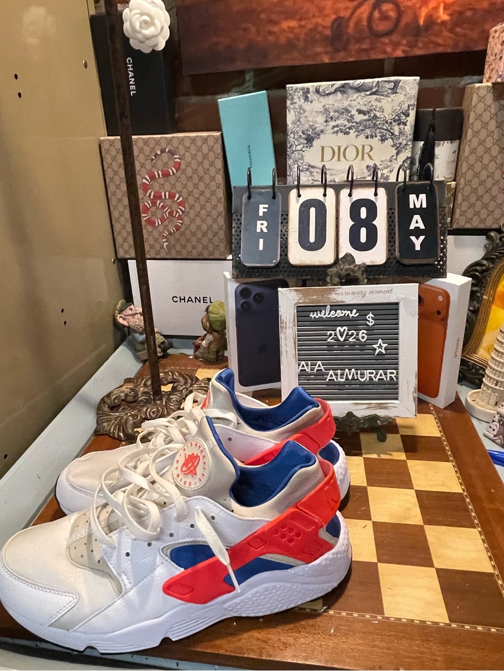 NIKE AIR HUARACHE RUN ULTRAMARINE WHITE BLUE